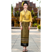 筒裙旅拍日常工作服微弹透气款 傣族新款 春夏中袖 女套装 泼水节服装