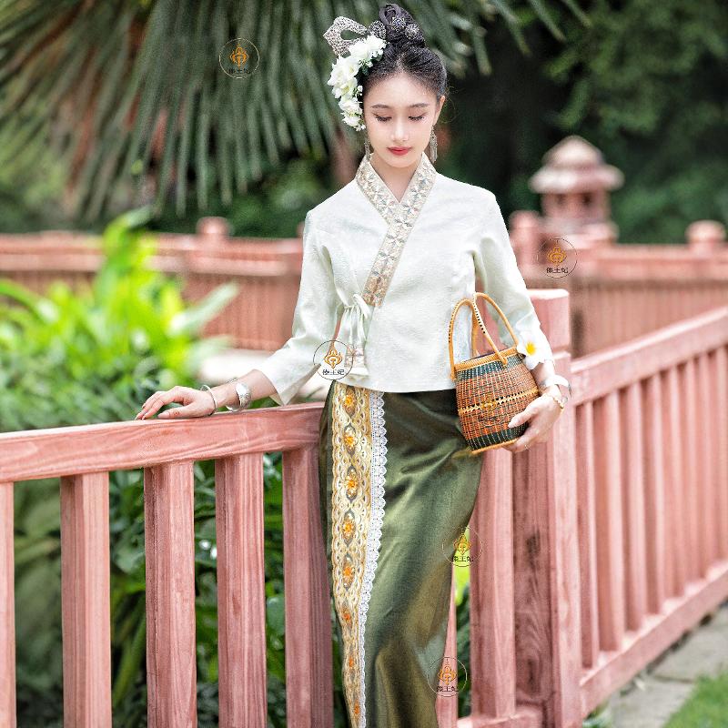 傣王妃新品旅拍片裙傣族服