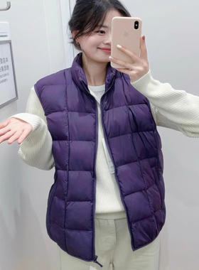 25冬男装女装空气棉服背心便携式保暖立领马甲无袖坎肩外套483632