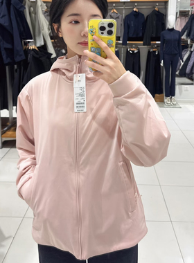 日系女装秋冬新款双面穿防风摇粒绒拉链连帽外套户外防水E479697