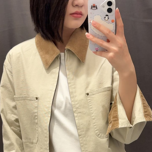 26秋新款男女装休闲拉链短款茄克外套夹克487516/488787/488785