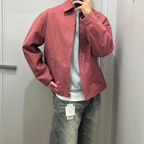 原单品质26春款单层男装女装底特律拉链茄克外套夹克上衣484249