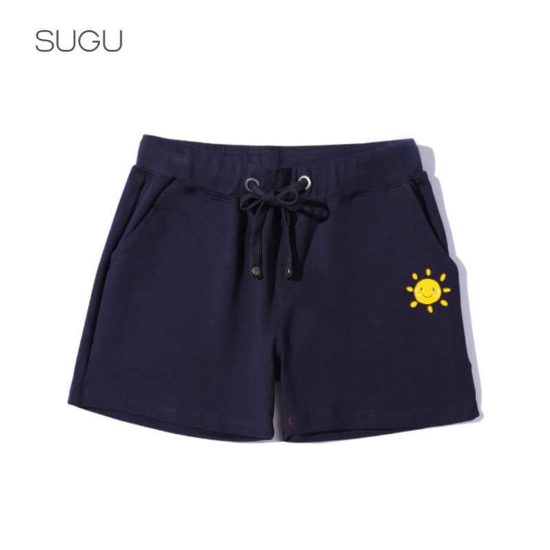 韩版休闲卫衣短裤女大码学生运动跑步裤子小太阳印花松紧腰短裤女|ruв категории Женская одежда, брюки, брюки - от Buy2taobao.com для оказания профессиональной услуги покупки агента Taobao