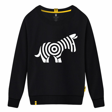 SUGU韩国原宿风卫衣女潮学生套头卡通情侣装圆领加厚长袖班服定制