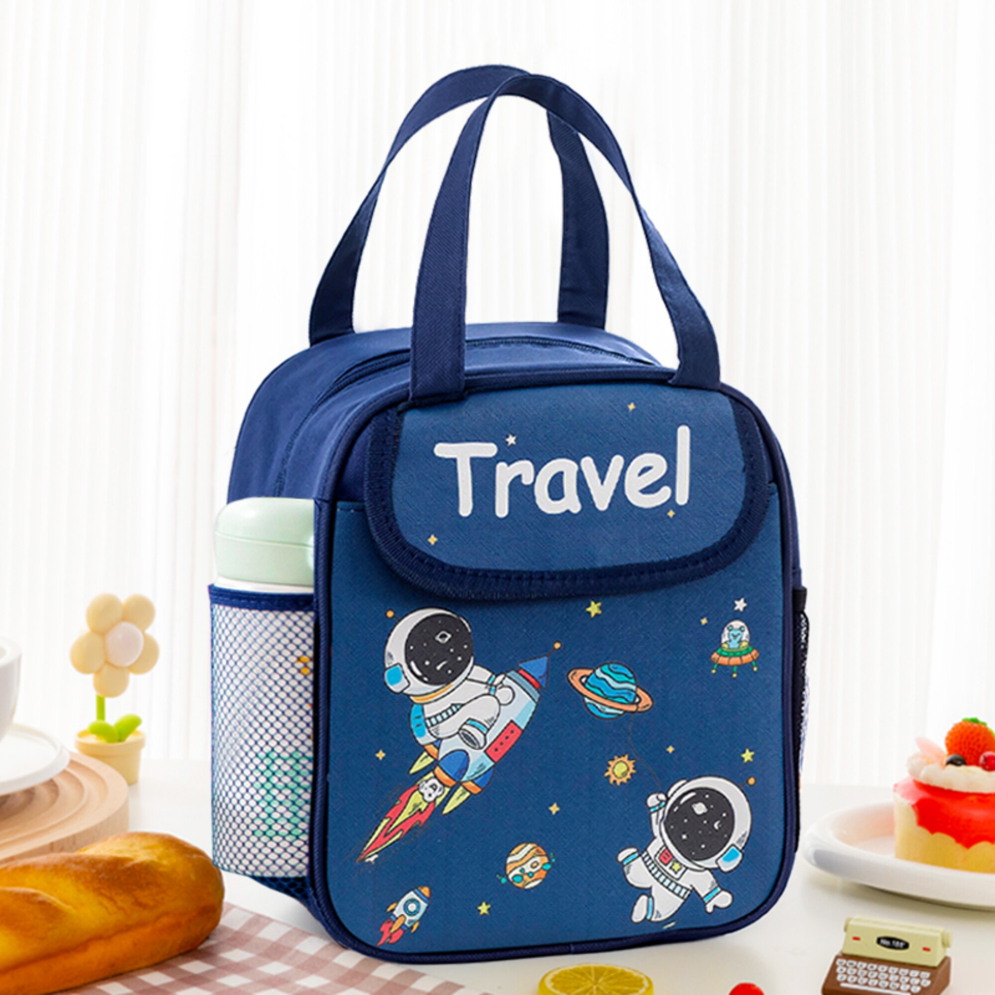 可爱小学生专用饭盒袋子手提包卡通儿童饭兜大容量防水午餐便当包