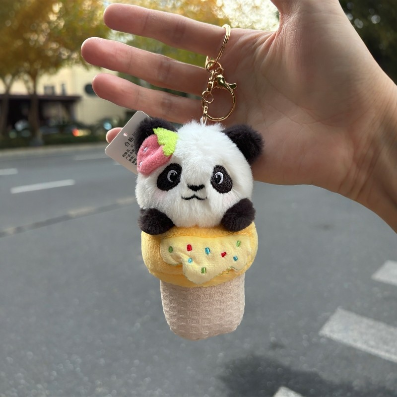 成都纪念品针织布包熊猫挂件