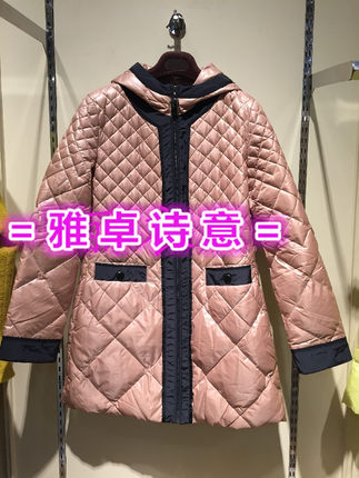 诗篇专柜正品高端女装新品冬季中长款纯色羽绒服63609140特价现货