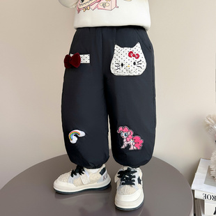 儿童冬季 女童羽绒裤 2025新款 棉裤 加厚女宝宝白鸭绒一条过冬 秋冬款