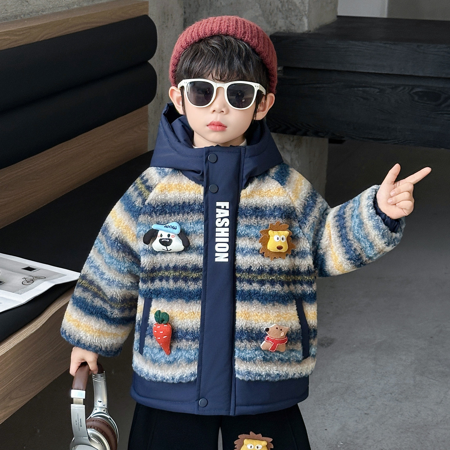 男童外套冬季加绒加厚儿童冬装羊羔绒衣服男宝宝2025新款卡通棉服,童装/婴儿装/亲子装,普通外套,淘宝优惠券,粉丝福利购,淘宝优惠卷