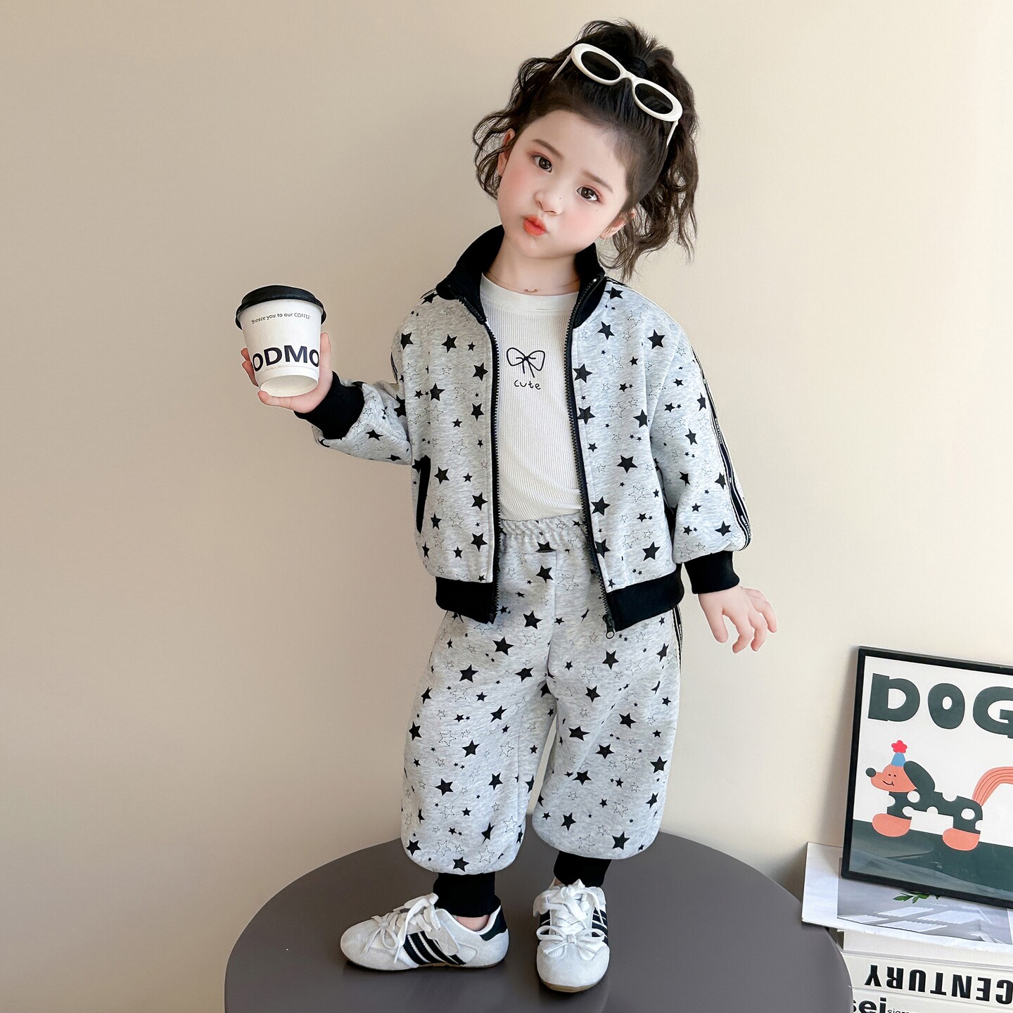 女童运动套装春季2026新款洋气时髦儿童衣服女宝宝春装休闲两件套