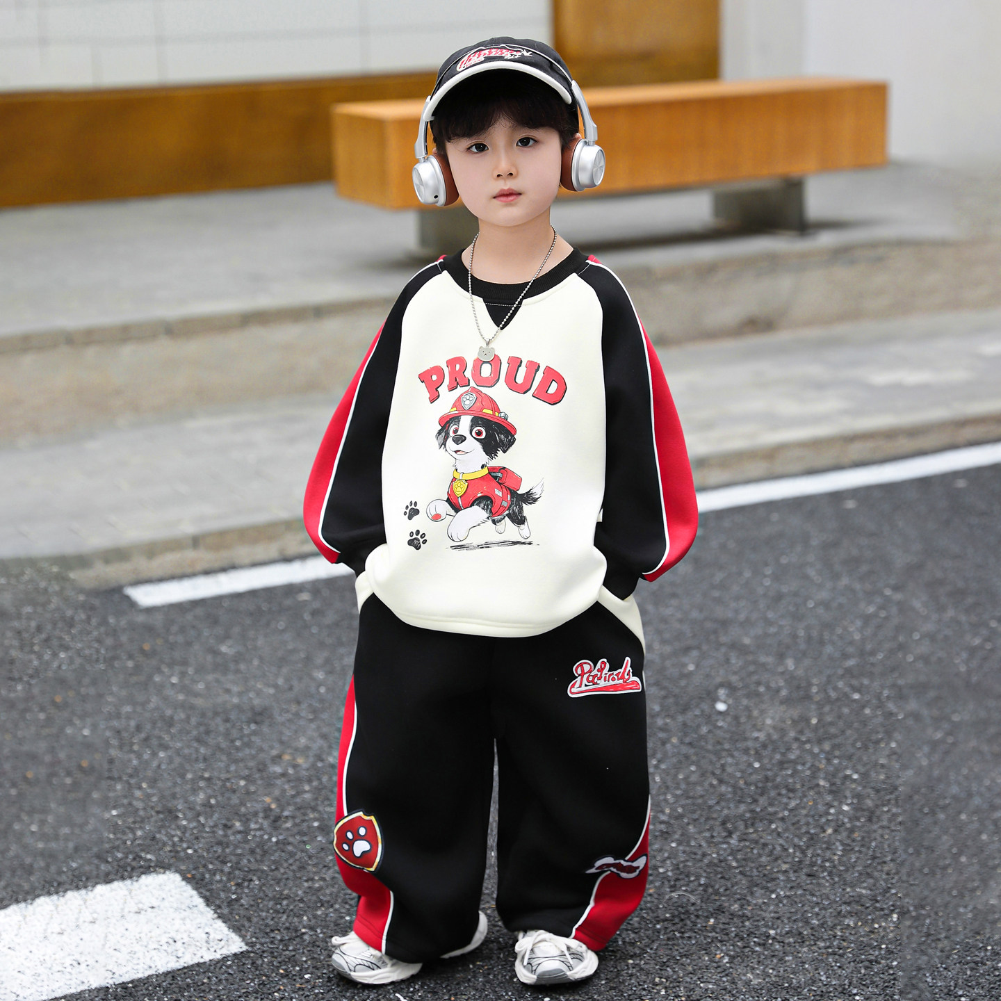 男童春装运动套装春秋2026新款儿童男童休闲工装卫衣潮帅气两件套