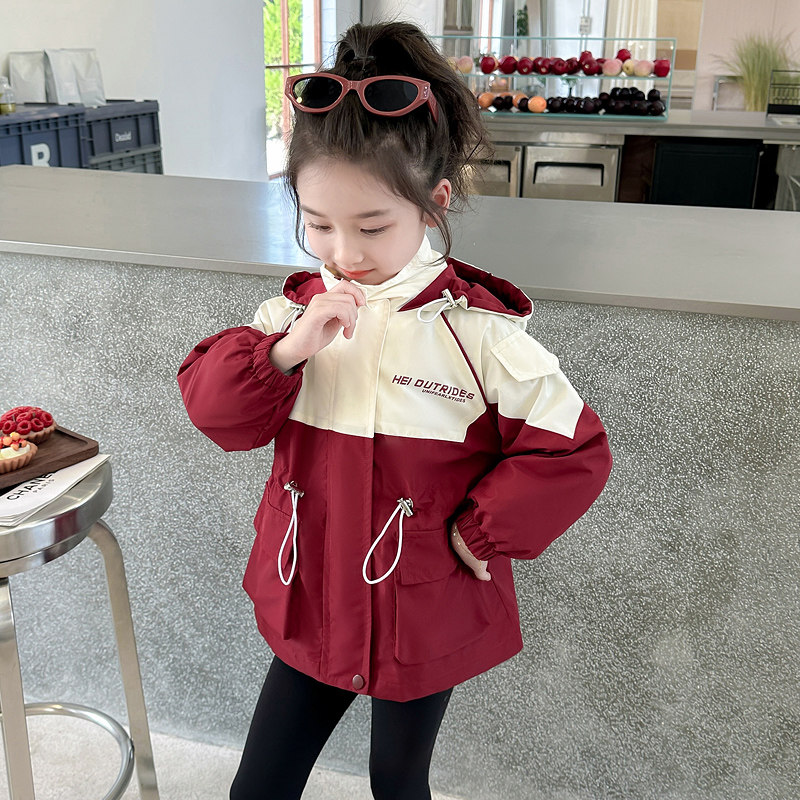 女童三合一冲锋衣春秋装25新款儿童加绒加厚外套女孩炸街夹克风衣