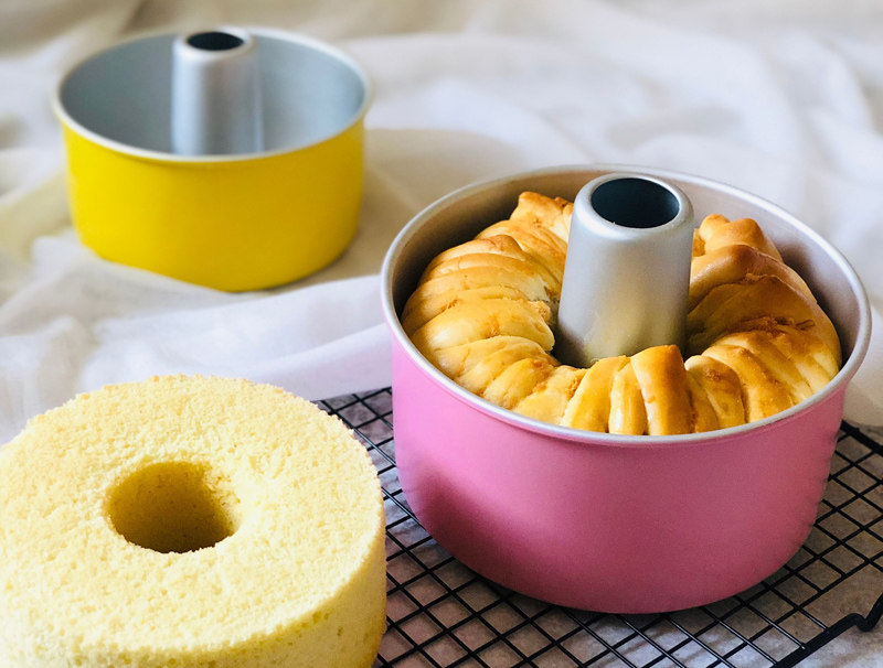 爱乐培 圆形活底阳极活底中空戚风蛋糕烤箱用吐司面包烘焙模具