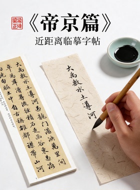 梁诗正题跋骆宾王帝京篇 名家行楷书真迹微喷复制品学习临摹字卡