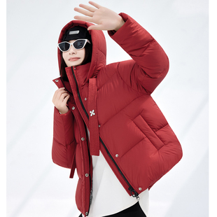 翻新定做女士短款羽绒服半成品来料加工定制纸板样专业电脑制版