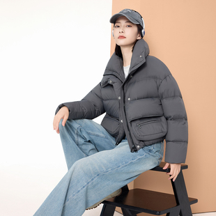 翻新定做女士短款羽绒服半成品来料加工定制纸板样专业电脑制版