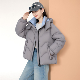 翻新定做女士短款羽绒服半成品来料加工定制纸板样专业电脑制版