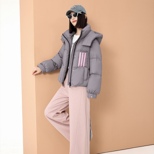 翻新定做女士短款羽绒服半成品来料加工定制纸板样专业电脑制版