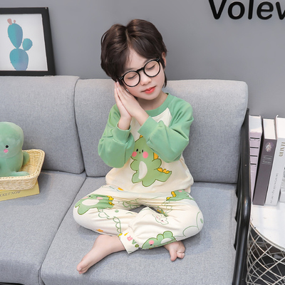 男童睡衣春秋季纯棉长袖