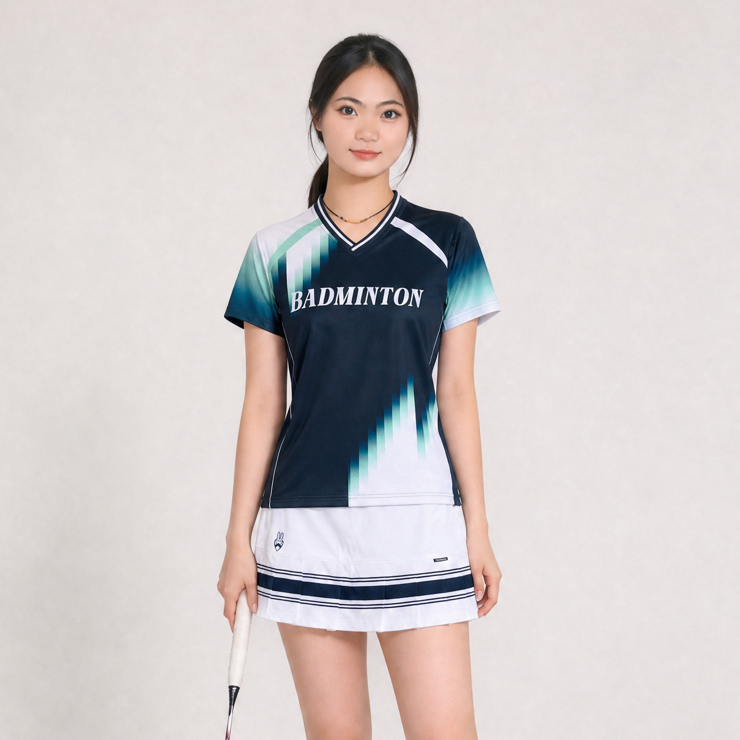 羽毛球服女2026新款秋速干运动套装定制印字球衣高颜值短袖上衣男