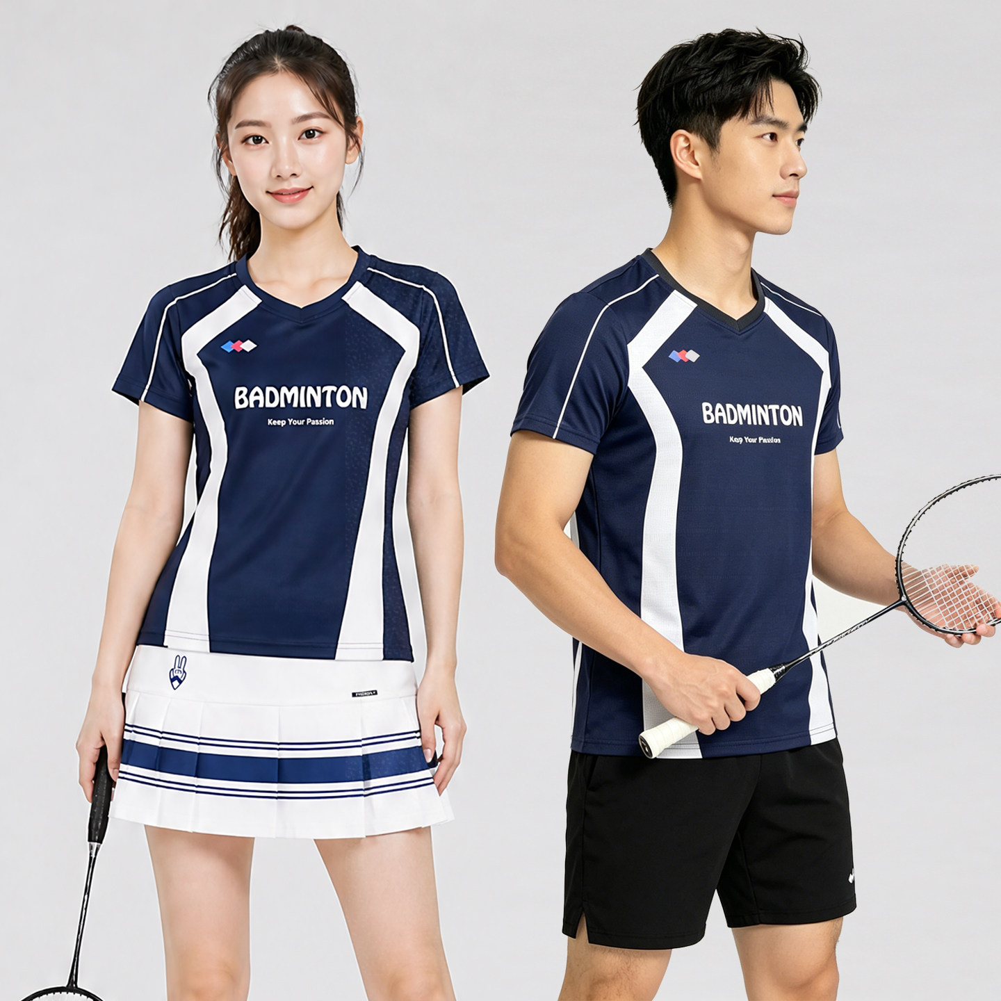 巨好看羽毛球服女2026新款速干短袖专业运动服上衣高颜值男款球衣