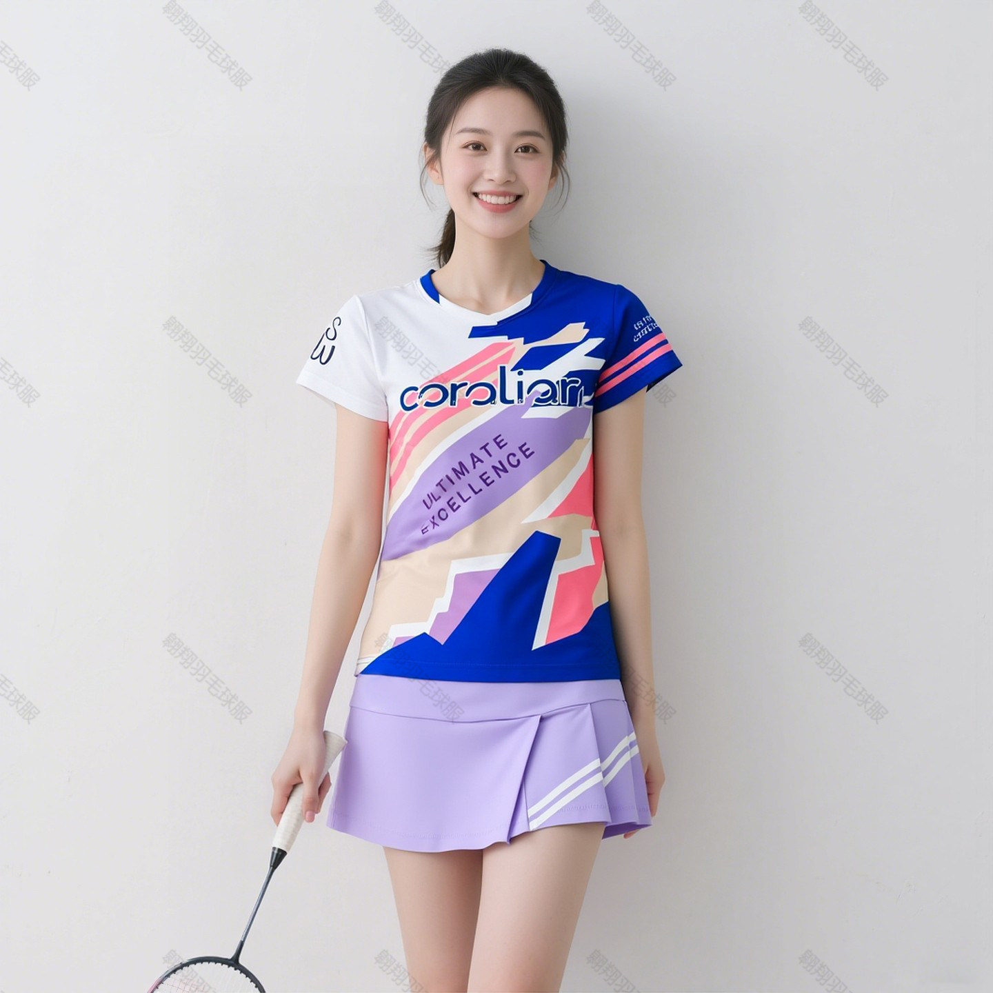 羽毛球服女2025新款超好看高颜值短裙运动套装夏裙短袖速干上衣男