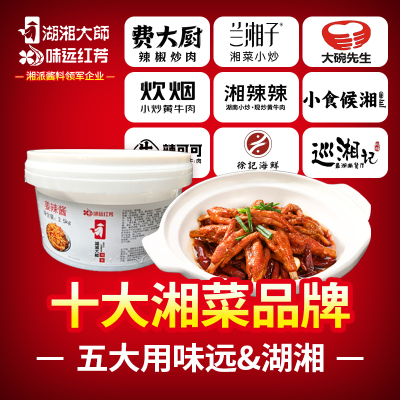 湖湘大师湘派湘菜调料餐饮商用姜辣鸡爪口味鸭剁椒鱼头地道湖南味