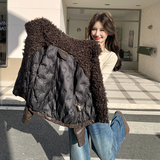 25冬新PU皮羽绒服女巨好看的高级感加厚短款外套F46P240K338，女装皮衣，2C082