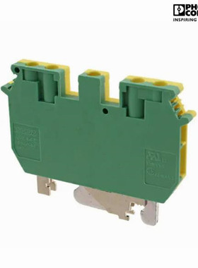 菲尼克斯黄绿色相间螺钉式接线排 UDK 4-PE VL接地端子台2775184