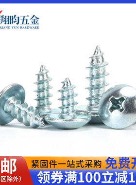 M3M4M5M6蓝白锌高强度大扁头自攻螺丝 镀锌大头自攻螺钉加硬
