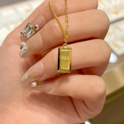 金包银暴富小金砖吊坠送女友礼物