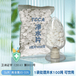 饮用水消毒片井水杀菌净化漂白除臭味户外净水片养殖场水质净化剂