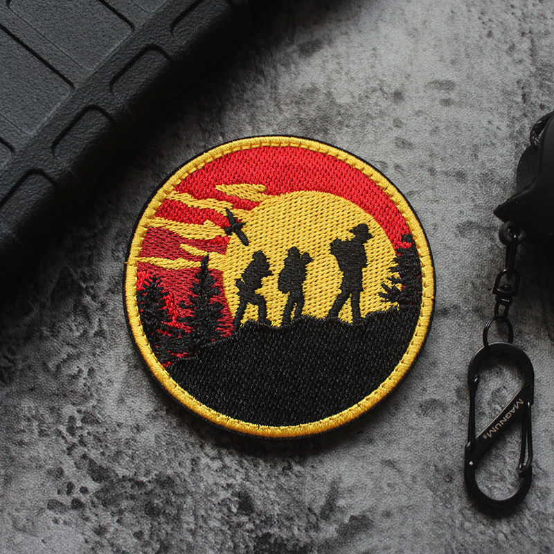 morale户外登山摄影元素魔术贴