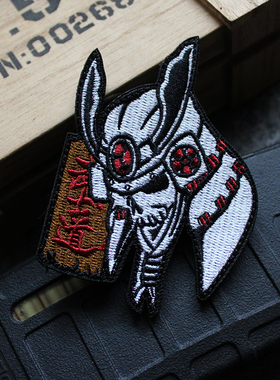 bushido武士道全刺绣魔术贴章徽章士气章补丁贴日系日风包贴章