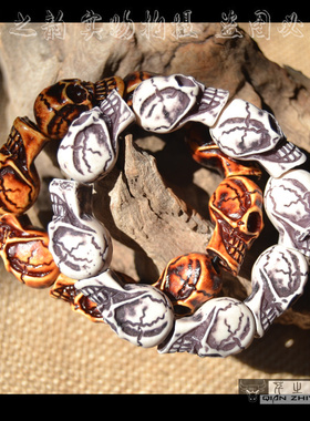 骷髅头韩国饰品义乌佛珠手链