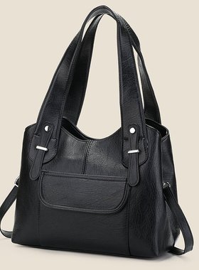 【长32宽13高26】新款百搭潮流时尚休闲旅行包欧芬兰迪&6876黑色