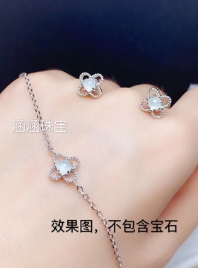 耳钉水晶玉石圆形手链