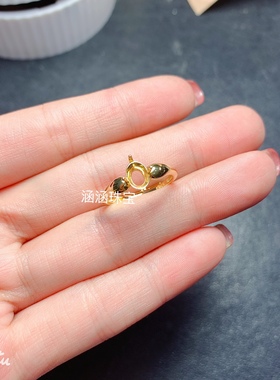s925银饰品戒指空托椭圆形4*6 5*7mm代镶欧泊 红宝石 祖母绿 简约