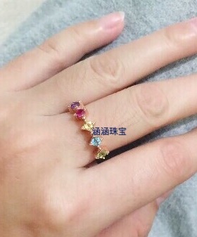 纯银黄晶橄榄石店内可选活口戒指