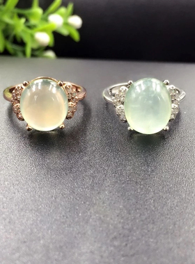 纯银玫瑰金活口主石戒指空托