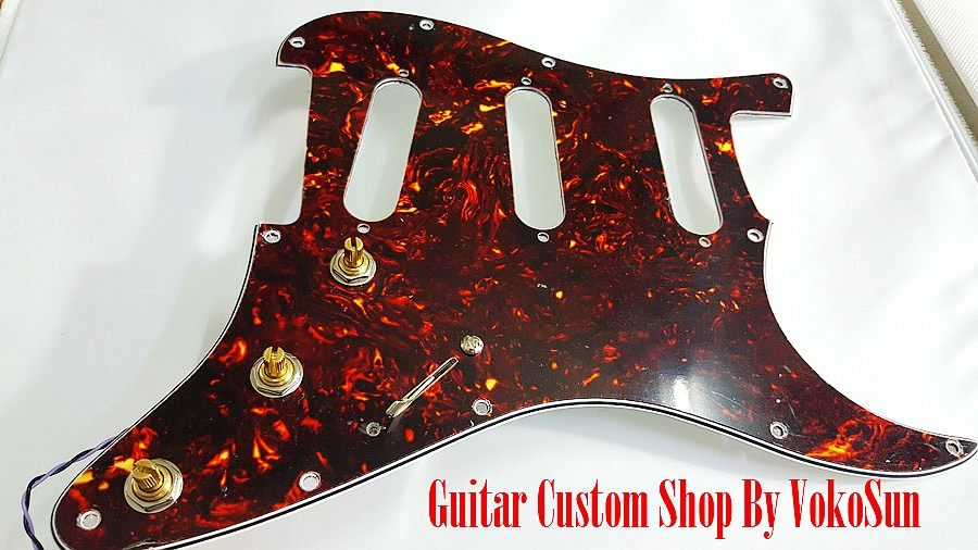 FENDER新款白色 电免焊接 芬达 美标t吉他 线路电路升级 带护板