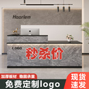 收银台柜台店铺小型吧台桌柜美容院理发店服装 店前台台球室接待台