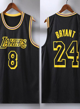 科比球衣KB纪念版篮球服背心8号24号复古球衣KOBE比赛服曼巴精神