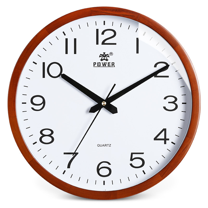 霸王钟表新中式实木挂钟简约客厅装饰家用钟表静音石英钟挂墙时钟,居家日用,挂钟,淘宝优惠券,粉丝福利购,淘宝优惠卷