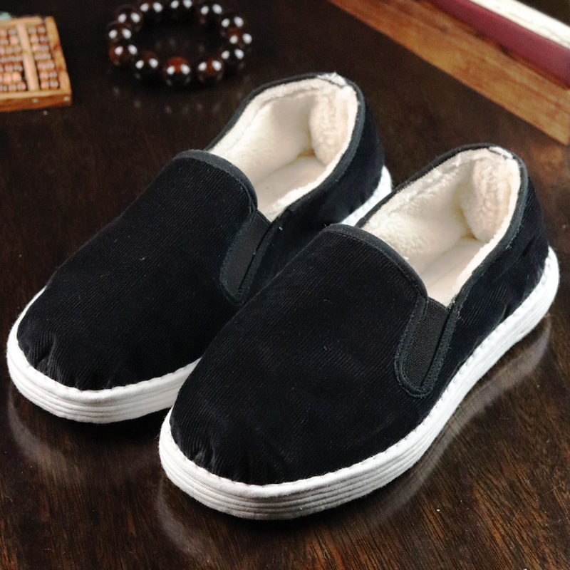 灯芯绒加厚保暖松紧口好穿脱布鞋
