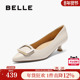 百丽低跟高跟鞋 子D3N1DAQ5 浅口单鞋 女新款 软底不累脚上班鞋