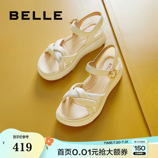 沙灘可外穿涼鞋 百麗女鞋 A9W1DBL4 新款 夏季 子厚底休閑涼鞋 女款