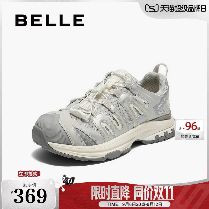 百丽女鞋子厚底增高老爹鞋女秋季新款休闲运动鞋子E2C1DCM5图片