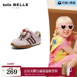 60720A86 红色阿甘休闲鞋 百丽儿童彩虹豆芭蕾德训鞋 新款