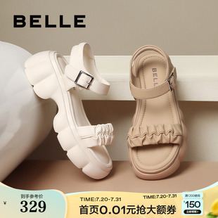百麗云朵厚底涼鞋 子新款 涼拖外穿運動涼鞋 B3X1DBL4 女鞋
